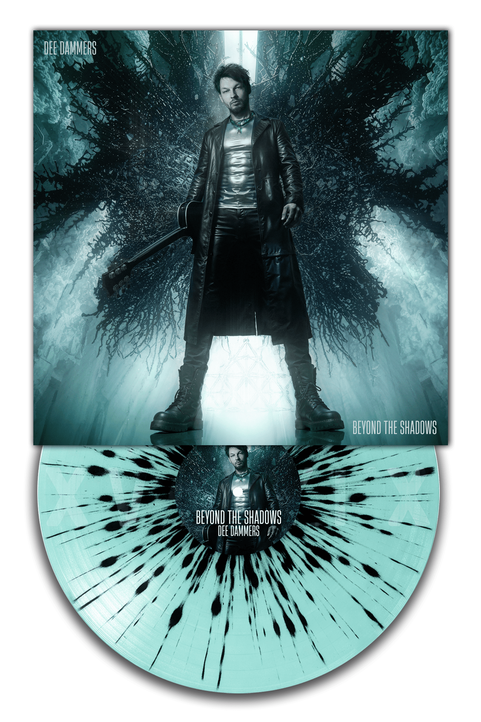 Dee Dammers "Beyond the Shadows" vinyl with limited Bone & Black Marble design.